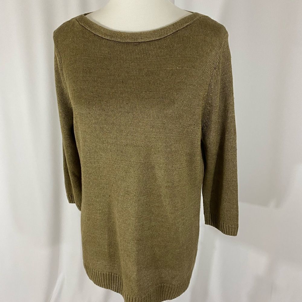 Talbots 💯% Linen Boatneck Sweater - Picture 2 of 8